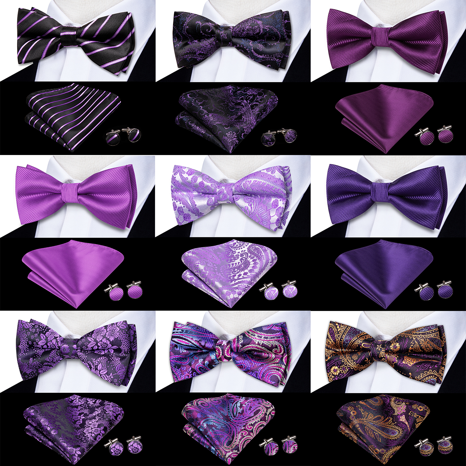 Purple Lilac Lavender Pansy Vi - Bow Tie Pre Tied ulasan dan harga