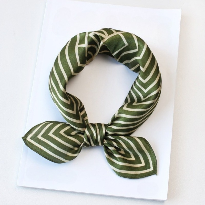 100% Pure Silk Scarf Women Hij - Silk Tie Striped ulasan dan harga