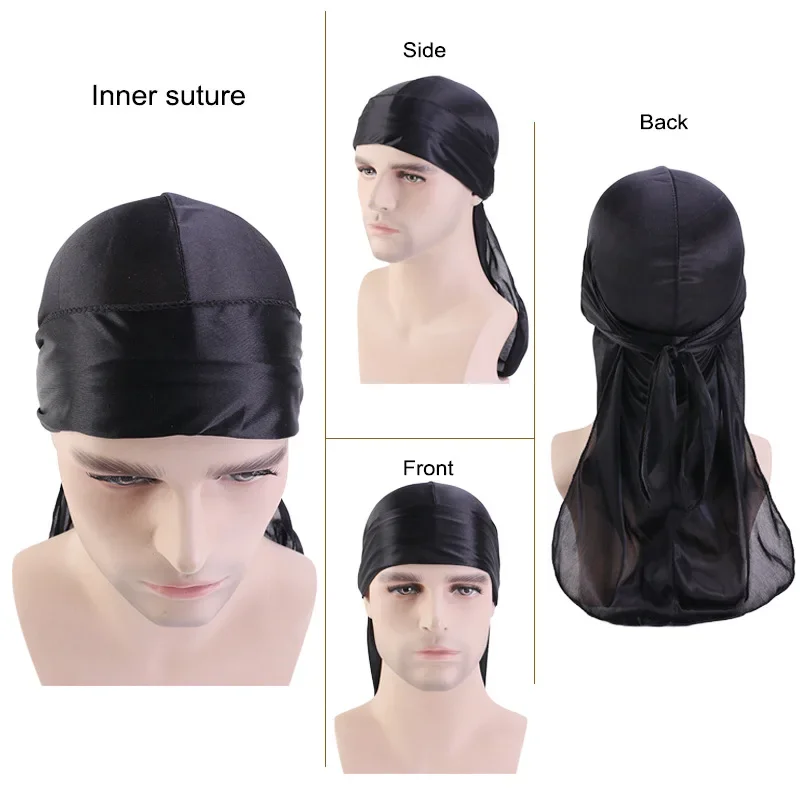 Fashion Long Tail Adult Satin  - Bandana Doo Rag ulasan dan harga