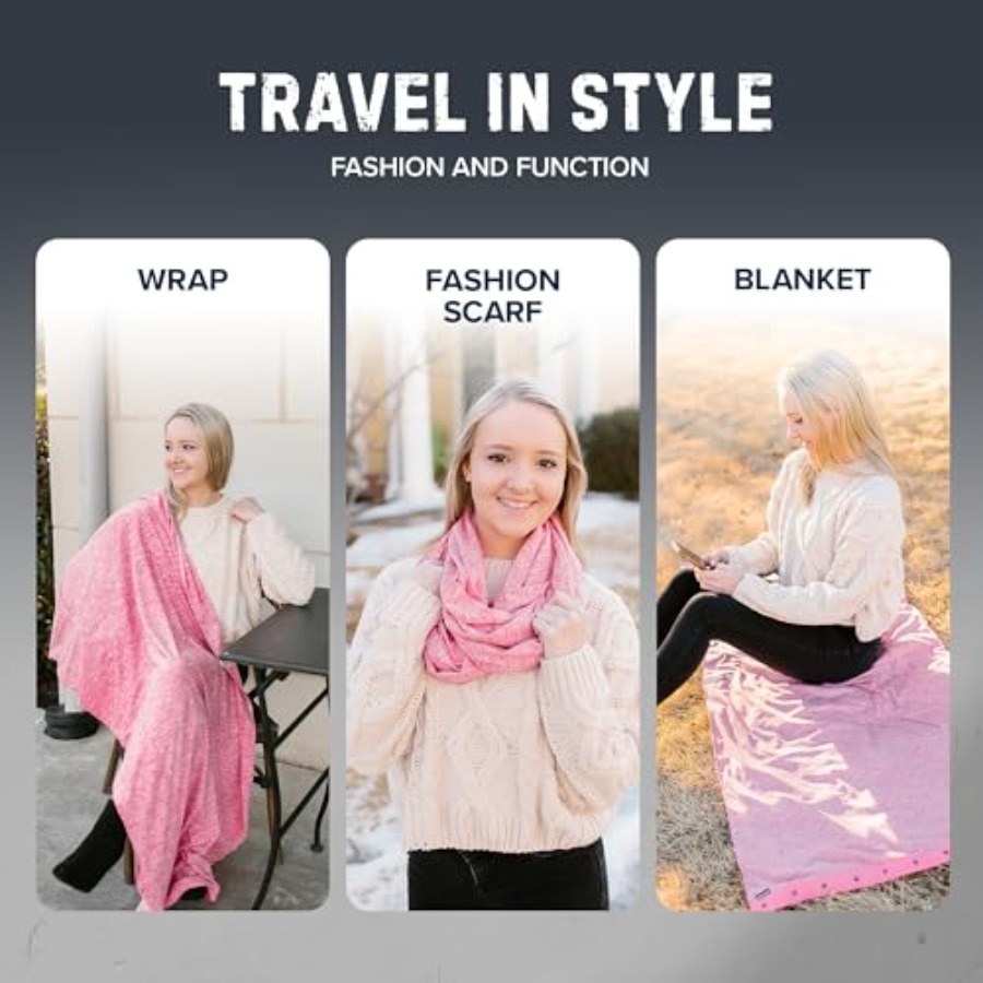 Infinity Travel Scarf Loop wit - Infinity Scarf Knit ulasan dan harga