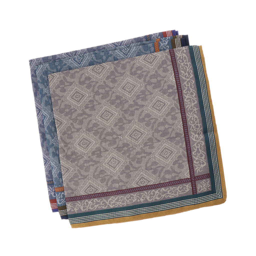 3pcs Classic Mens Plaid Handke - Handkerchief Cotton Men ulasan dan harga