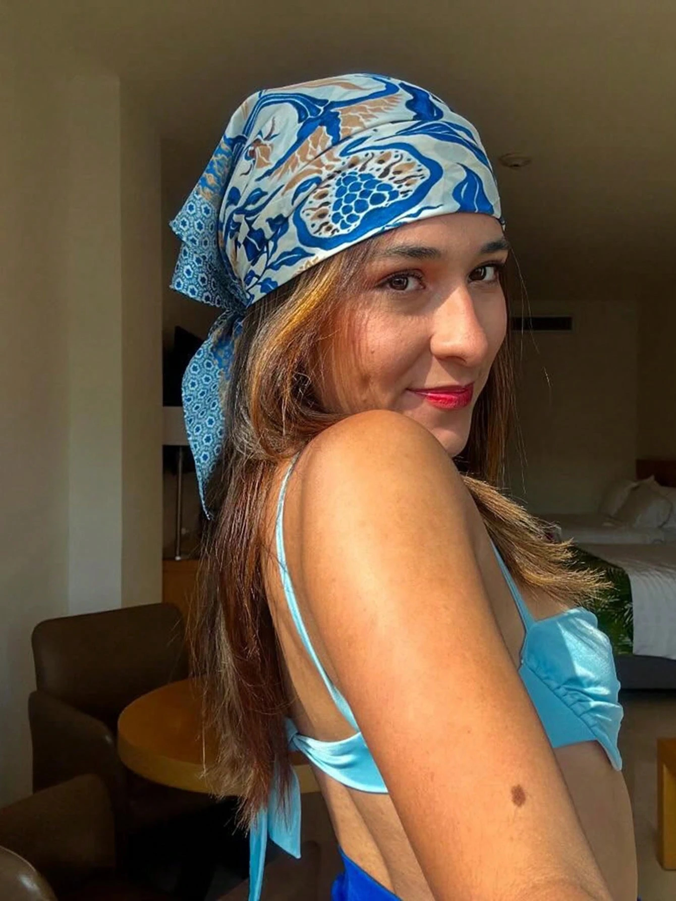 Luxury Brand Bohemia Print Squ - Head Wrap Turban ulasan dan harga
