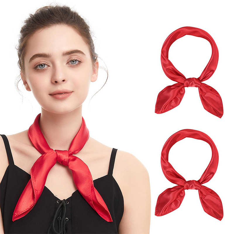 2024 New Fashion Women Satin S - Scarf Silk Square ulasan dan harga