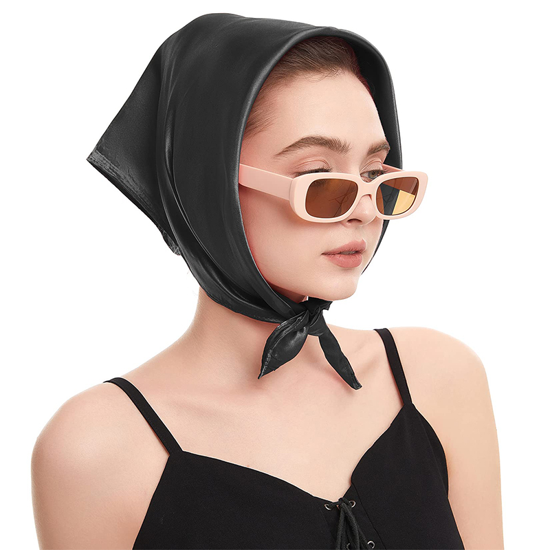 2024 New Fashion Women Satin S - Scarf Silk Square ulasan dan harga