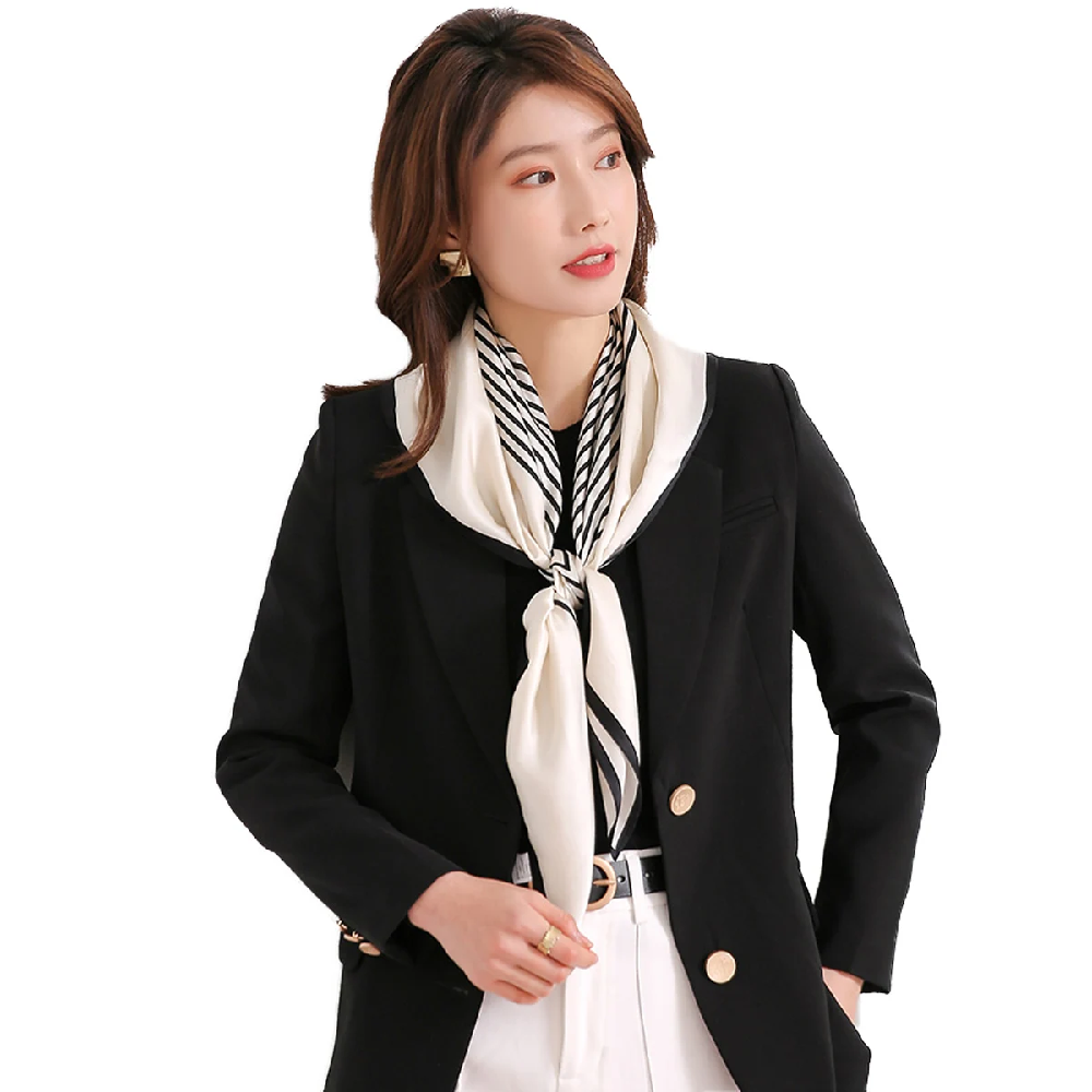 Vintage 100% Silk Scarf Women  - Silk Tie Striped ulasan dan harga