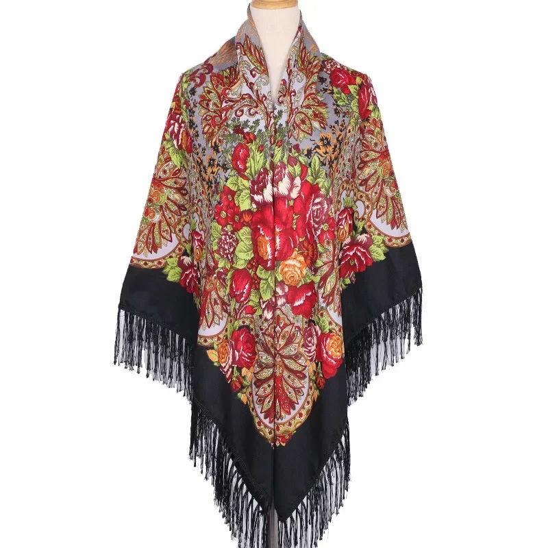 160*160cm Ethnic Large Square  - Woven Scarf Blanket ulasan dan harga