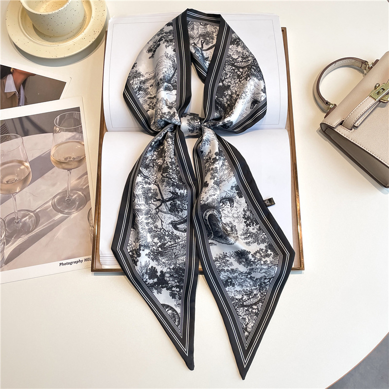 Luxury Long Neckerchief Skinny - Head Wrap Turban ulasan dan harga