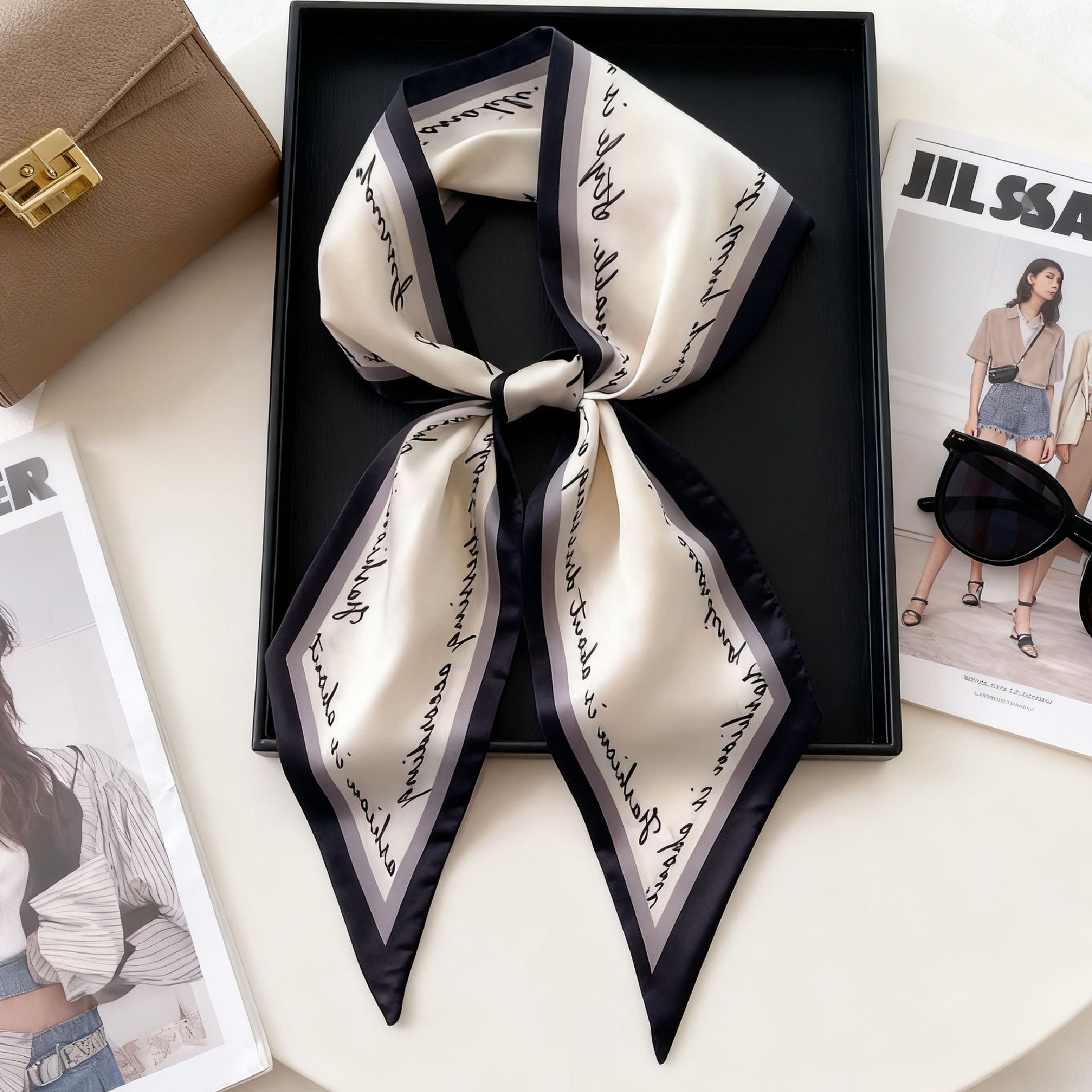 Luxury Long Neckerchief Skinny - Head Wrap Turban ulasan dan harga