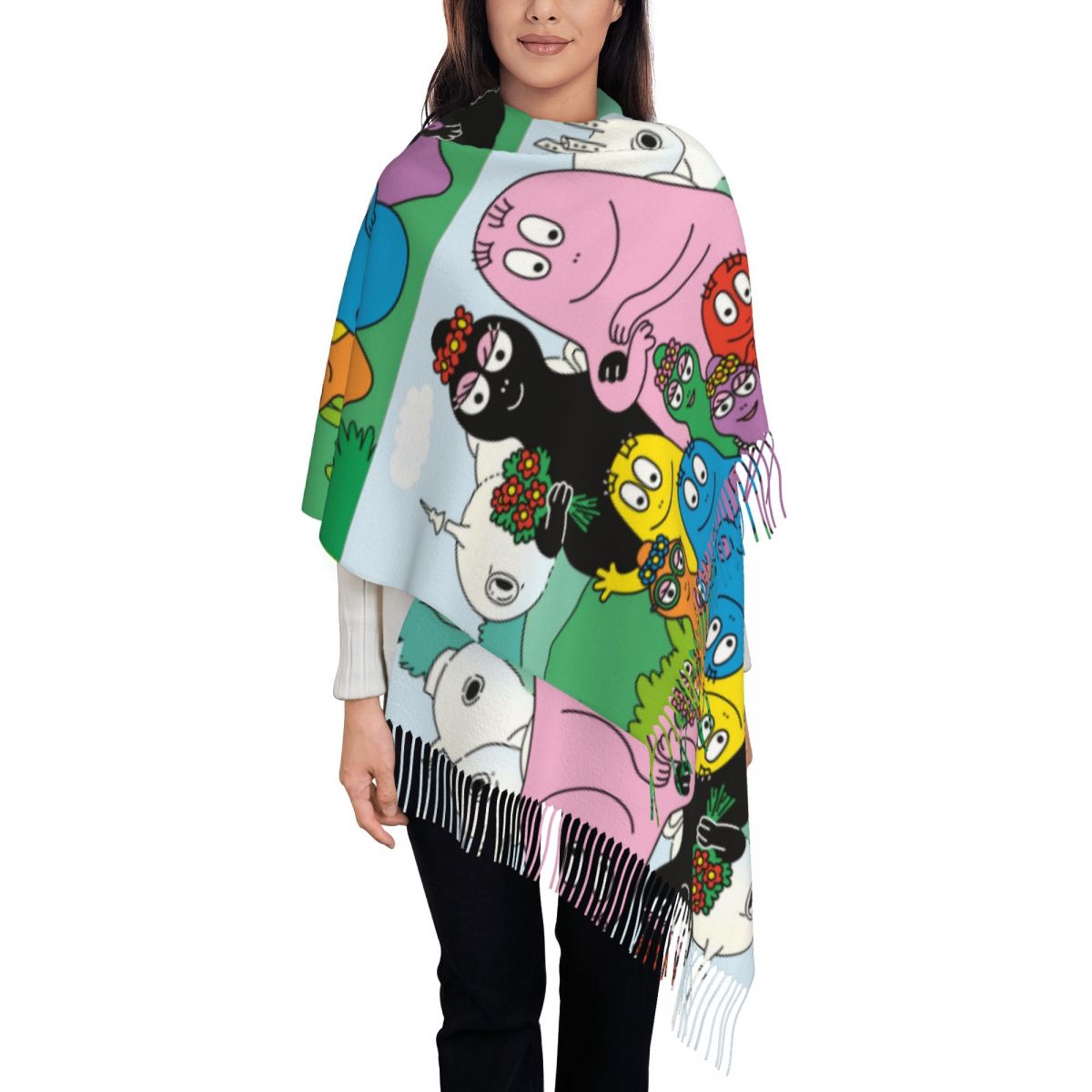 Les Barbapapa Family Shawls Wr - Pashmina Wrap Large ulasan dan harga