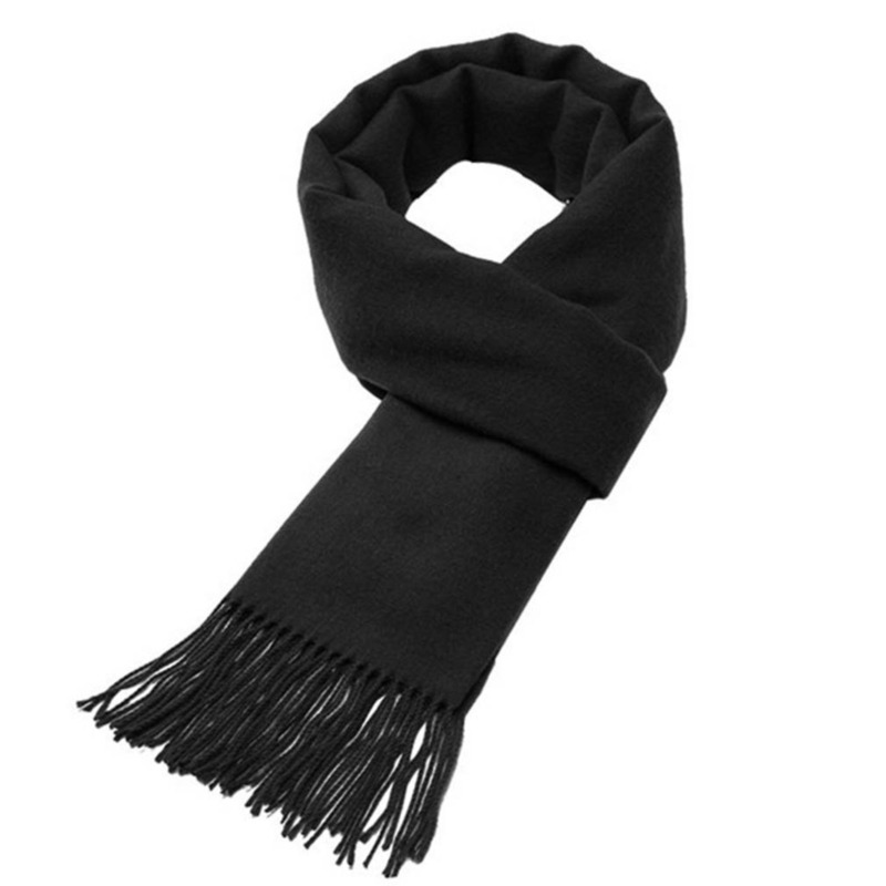 Autumn And Winter Solid Color  - Muffler Men Wool ulasan dan harga