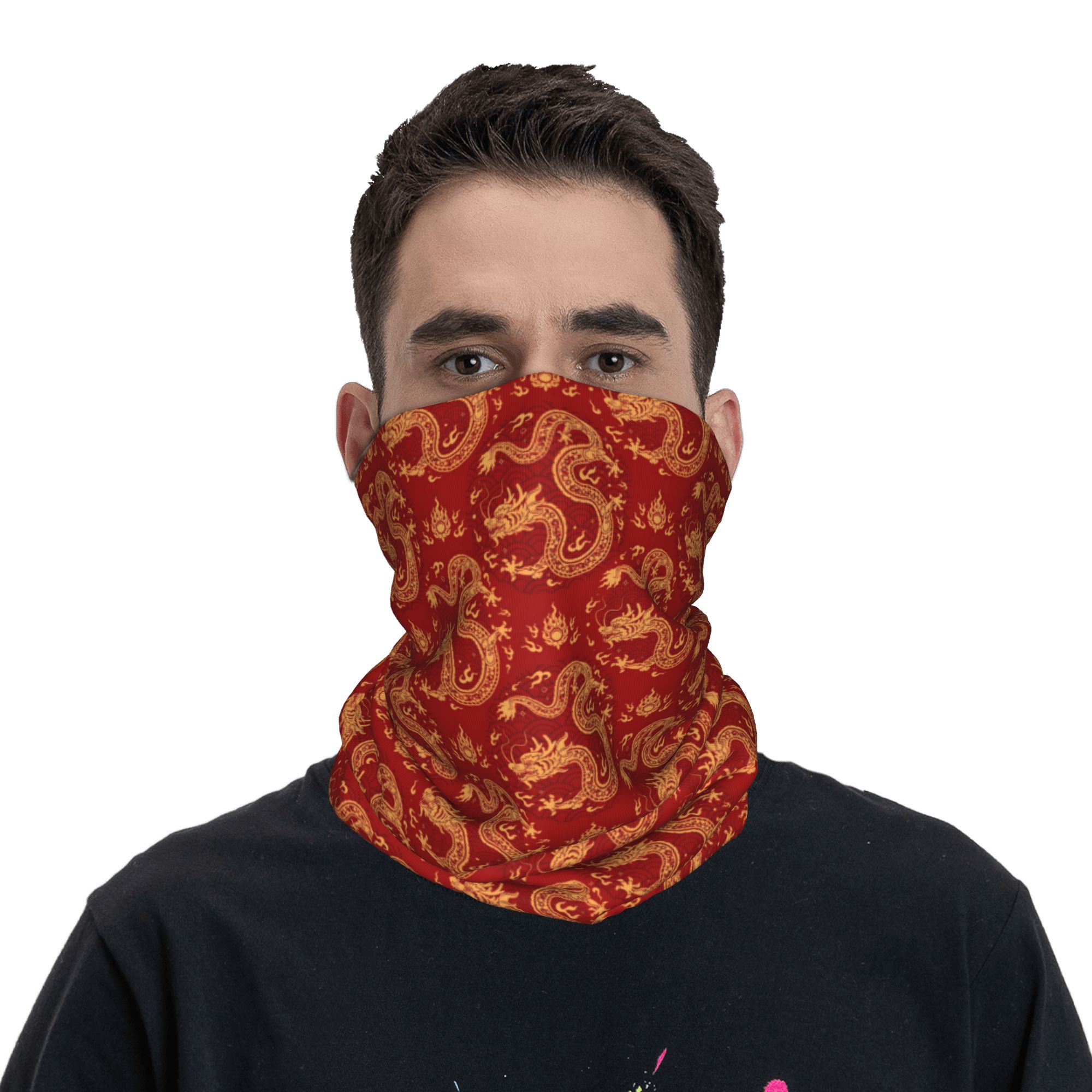 Red Dragon Winter Headband Nec - Neck Warmer Tube ulasan dan harga