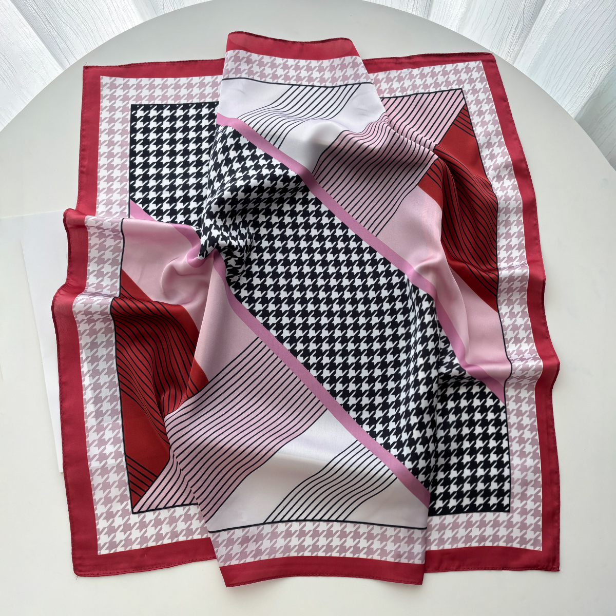 New Printed Square Scarf For W - Scarf Silk Square ulasan dan harga