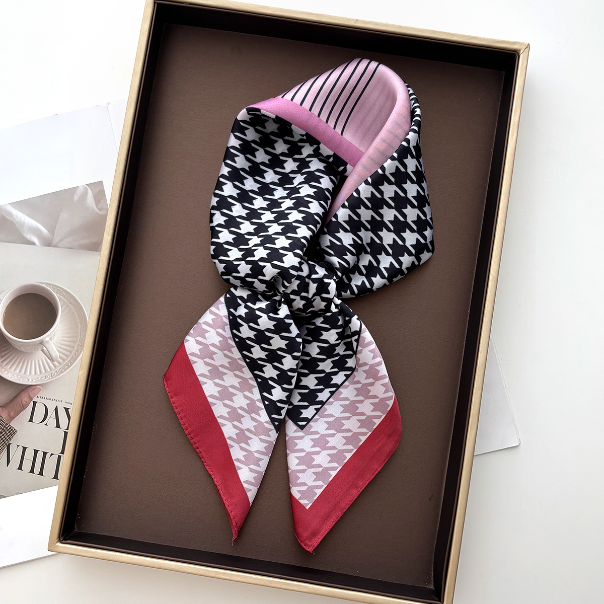 New Printed Square Scarf For W - Scarf Silk Square ulasan dan harga