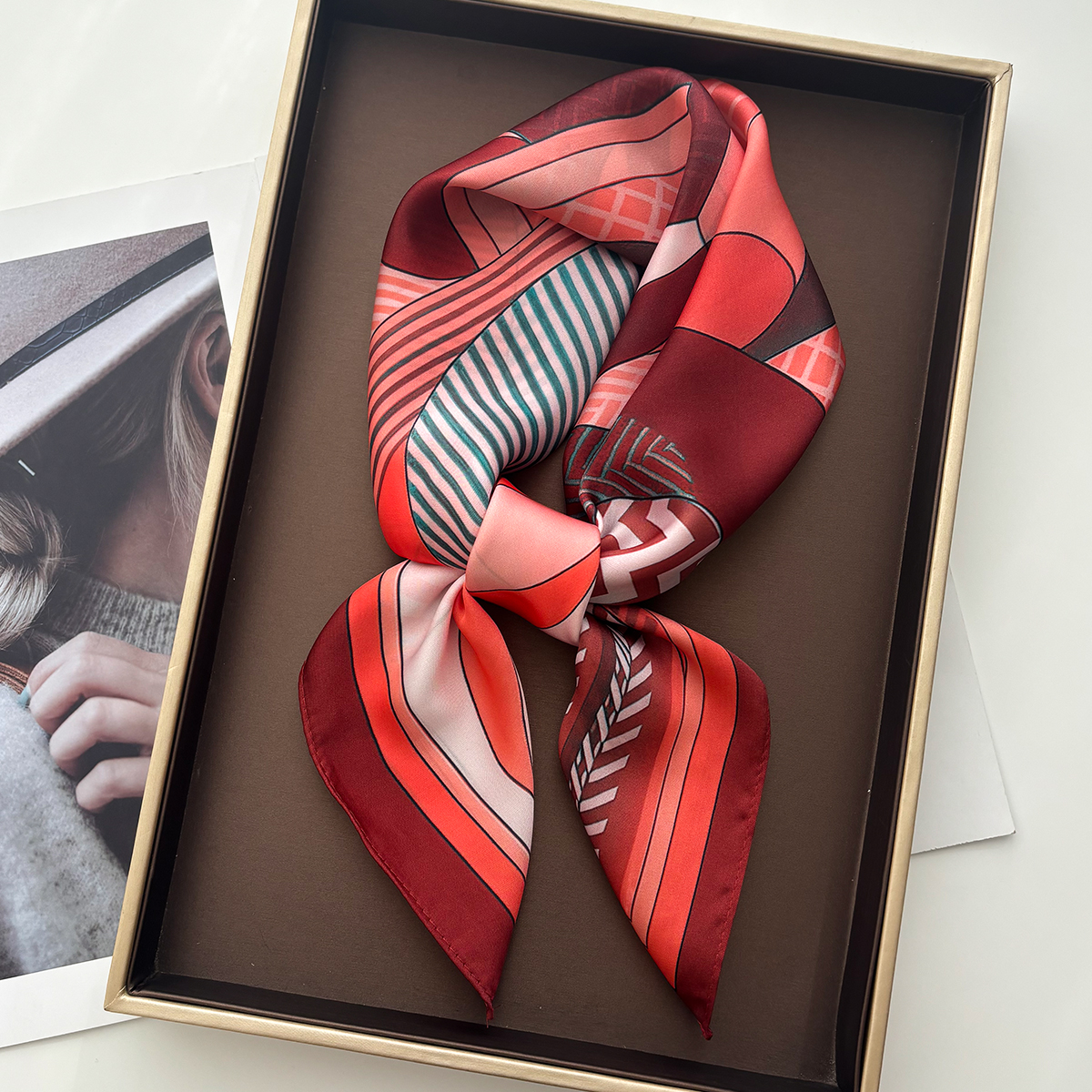 Luxury Square Scarf For Women  - Scarf Silk Square ulasan dan harga