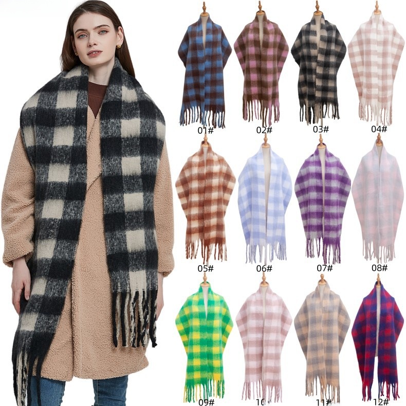 Thick Tassel Scarf Shawl Women - Pashmina Wrap Large ulasan dan harga