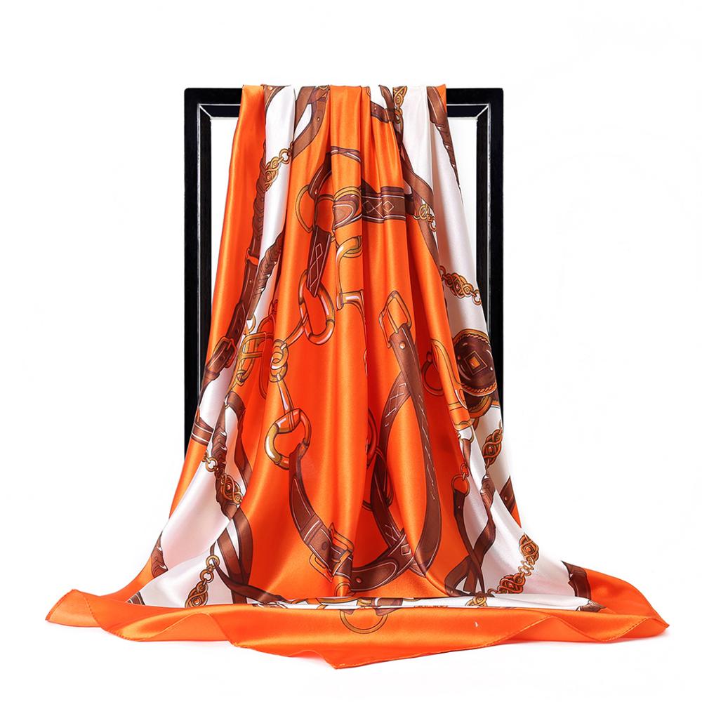 90*90cm Ladies Silk Scarf Band - Scarf Silk Square ulasan dan harga