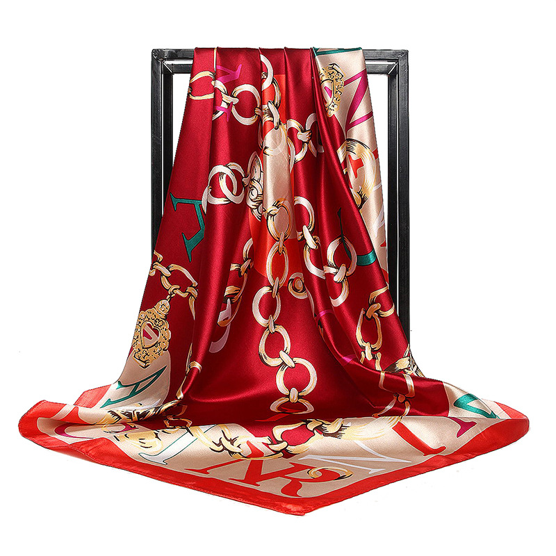 90*90cm Ladies Silk Scarf Band - Scarf Silk Square ulasan dan harga