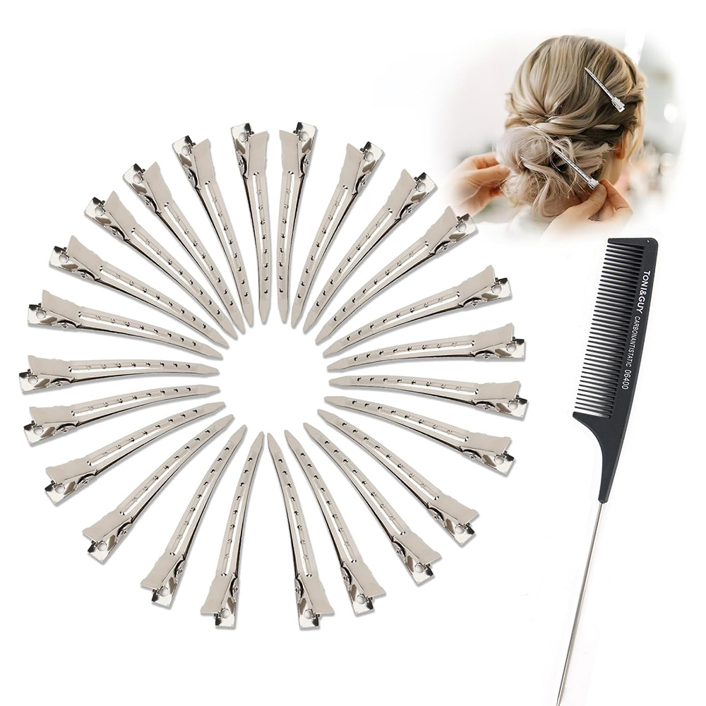 24pcs Silver Hair Clips For St - Tie Clip Silver ulasan dan harga