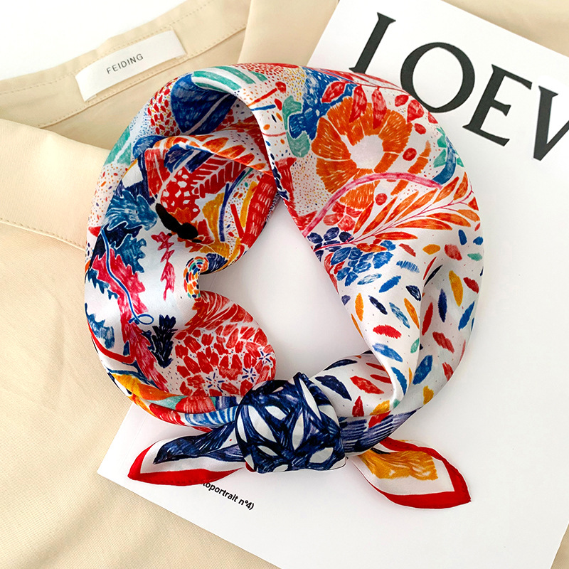 53cm Square Silk Scarf Women N - Scarf Silk Square ulasan dan harga