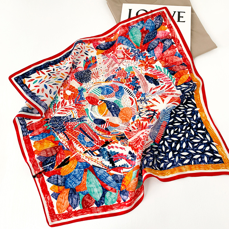 53cm Square Silk Scarf Women N - Scarf Silk Square ulasan dan harga