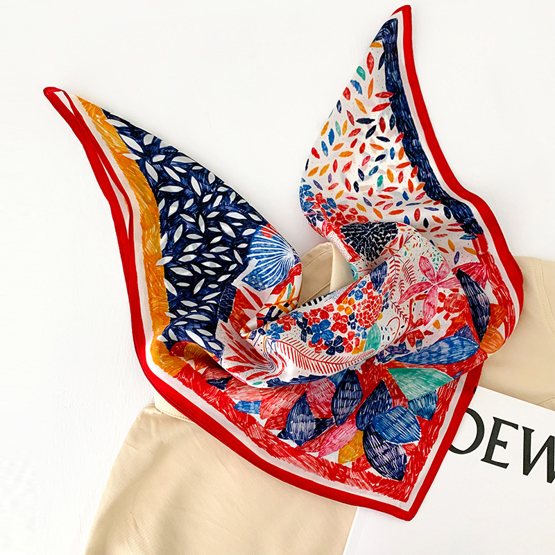 53cm Square Silk Scarf Women N - Scarf Silk Square ulasan dan harga