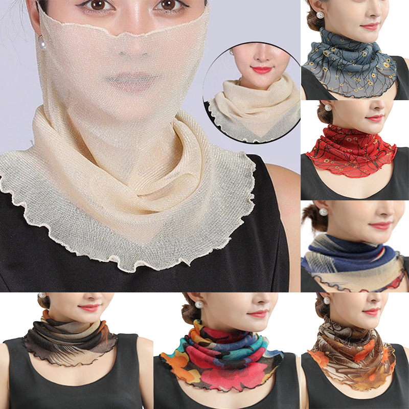 Spring Summer Chiffon Neck Col - Silk Neck Scarf ulasan dan harga