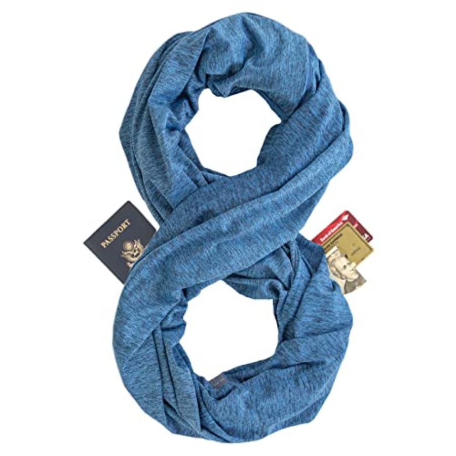 Infinity Travel Scarf Loop wit - Infinity Scarf Knit ulasan dan harga