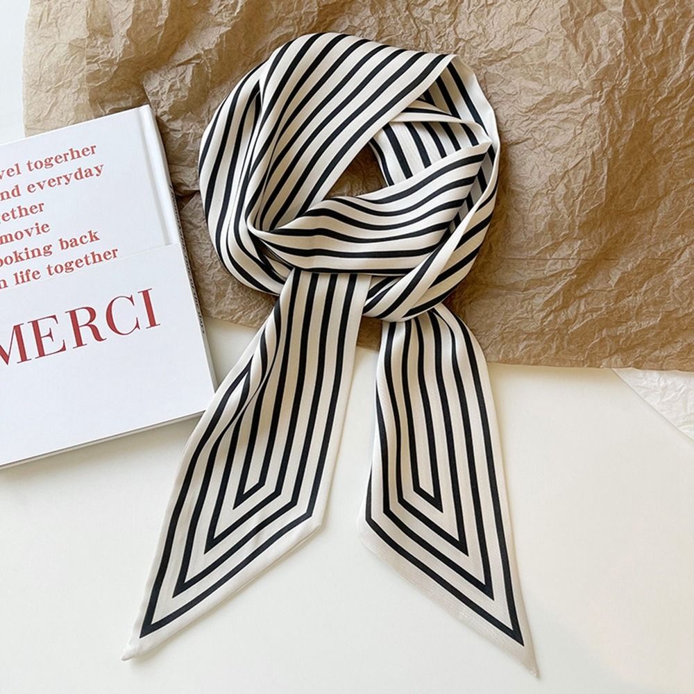 Retro Tie Wraps Female Shawl R - Silk Tie Striped ulasan dan harga