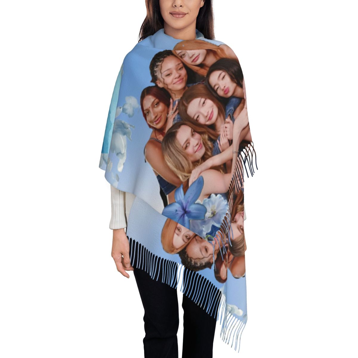 Katseye Kpop Scarf for Women W - Pashmina Wrap Large ulasan dan harga